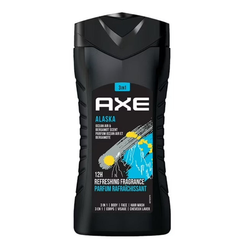 Axe Body Wash Alaska Ocean Air Bergaomot 3 in 1 Body Face 250ml,8.4oz - Bellso